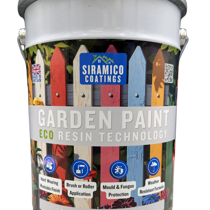 Garden Paint – 5 Litres - Eco Resin Premium One Coat Garden Paint for Garden Furniture