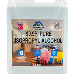 Siramico 99.9% Pure Isopropyl IPA Cleaning Sterilising Disinfectant Solvent 1 Litre or 5 Litres