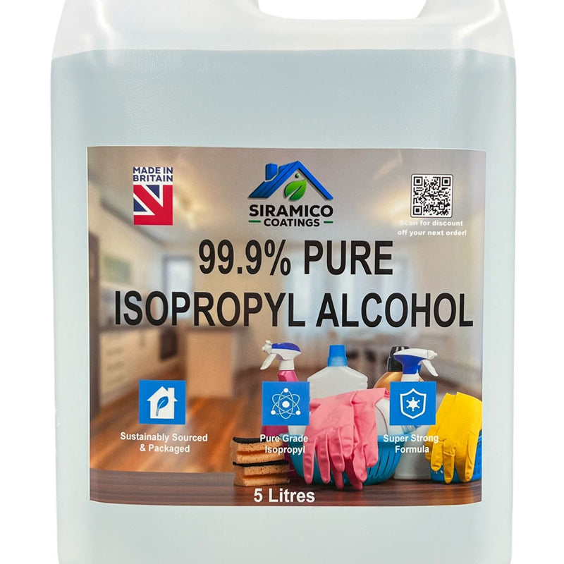 Siramico 99.9% Pure Isopropyl IPA Cleaning Sterilising Disinfectant Solvent 1 Litre or 5 Litres