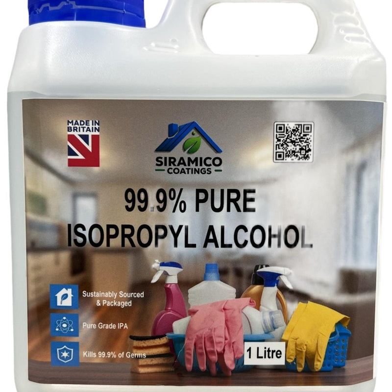 Siramico 99.9% Pure Isopropyl IPA Cleaning Sterilising Disinfectant Solvent 1 Litre or 5 Litres