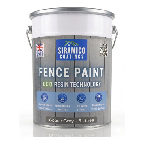 Fence Paint – One Coat ECO Resin | 5L Covers 20 Panels | 7 Colours | Pet Safe