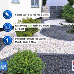 GRAVELHOLD ECO Resin Glue | 500ml Trigger Spray | Waterbased Binder for Gravel Stones and Mulch on Pots, Borders, Patios & Garden Paths. Non Toxic & Pet Friendly