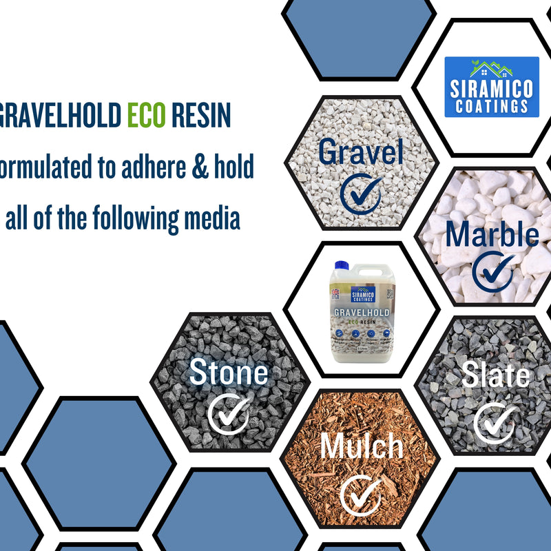 GRAVELHOLD ECO Resin Glue | 500ml Trigger Spray | Waterbased Binder for Gravel Stones and Mulch on Pots, Borders, Patios & Garden Paths. Non Toxic & Pet Friendly
