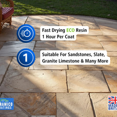 Indian Sandstone Sealer 5L I Patio, Natural Stone Sealer, Driveway & Path Sealant I Waterproof & Weatherproof Protection up to 10 Years