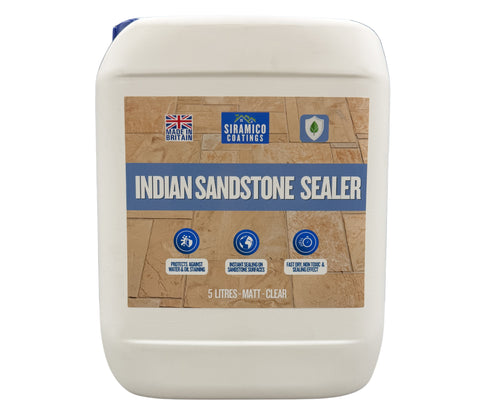 Indian Sandstone Sealer 5L I Patio, Natural Stone Sealer, Driveway & Path Sealant I Waterproof & Weatherproof Protection up to 10 Years