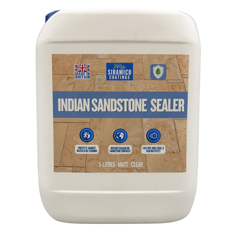 Indian Sandstone Sealer 5L I Patio, Natural Stone Sealer, Driveway & Path Sealant I Waterproof & Weatherproof Protection up to 10 Years