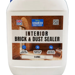 Brick & Dust Sealer I Matt Finish I Dustproofer, Stain Resistant, Solvent-Free & Breathable Brick Protector for Internal Brickwork, Stone, Mortar & Blockwork