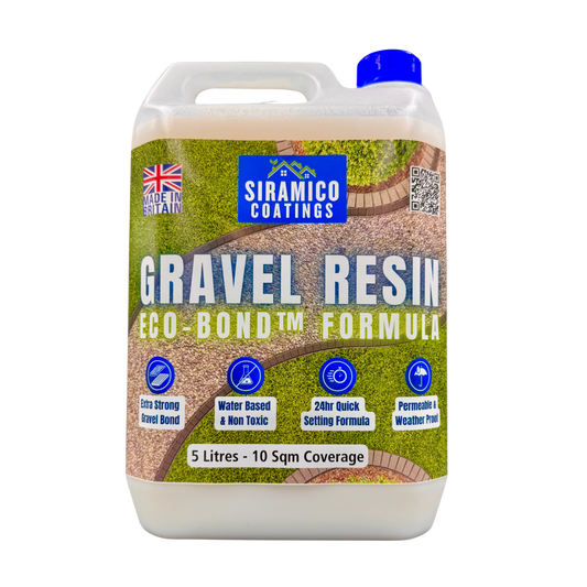 GRAVEL RESIN ECO-Bond™ | 5 litres | Premium Glue Binder Holder for Gravel, Stone, Bark, Rubber & Mulch for Landscaping Borders, Patios & Garden Paths. Non Toxic & Pet Friendly
