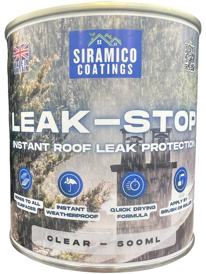 Leak-Stop™ Rapid Roof Repair | Clear - 0.5, 1 & 2.5 Litres | Instant Leak Prevention Solution
