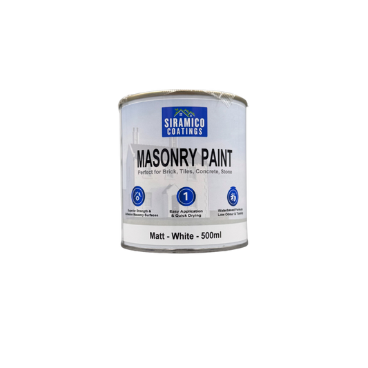 Masonry Paint | 500ml or 5 Litres - Matt | Siramico Coatings