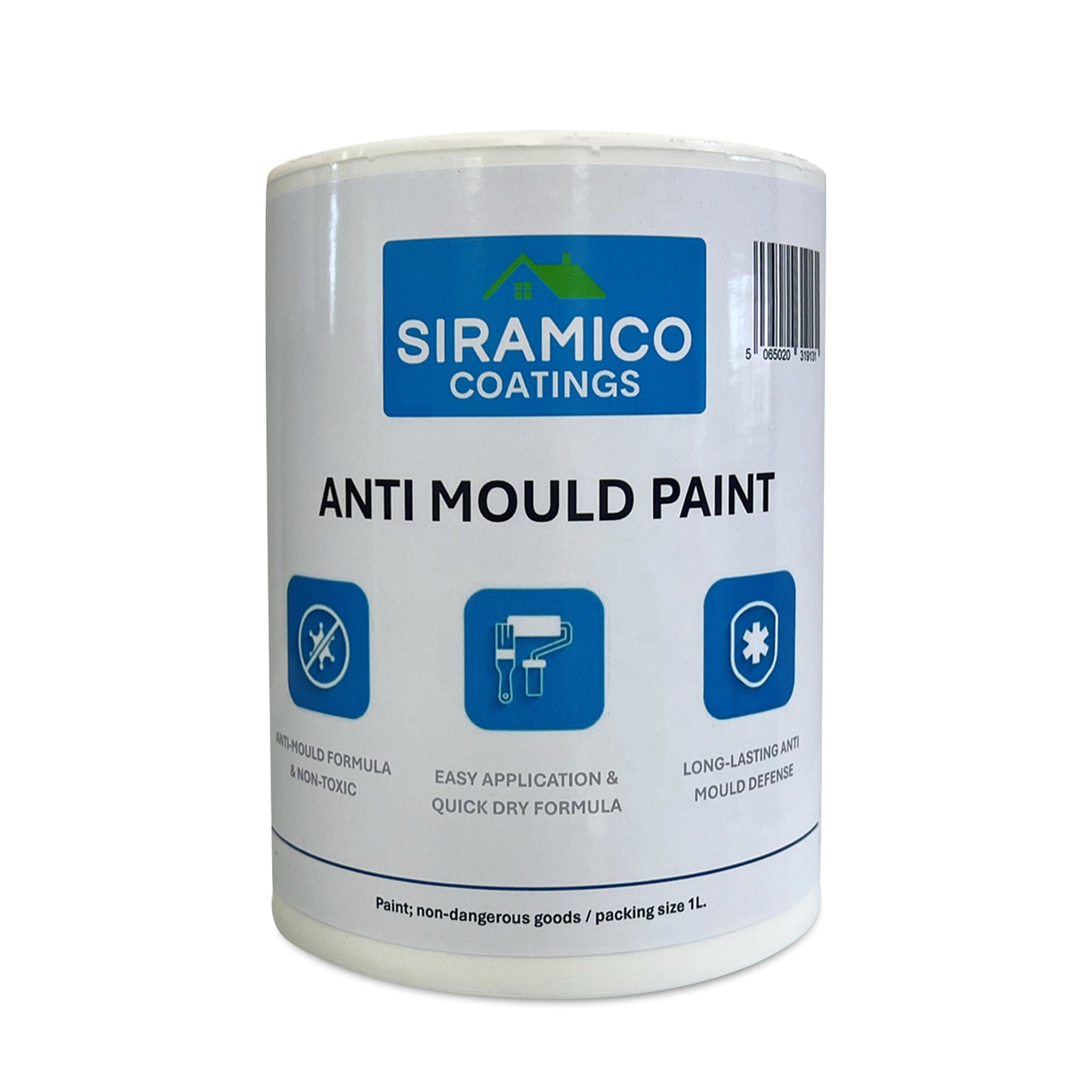 Anti Mould Paint | 1 Litre - Matt White | Siramico Coatings