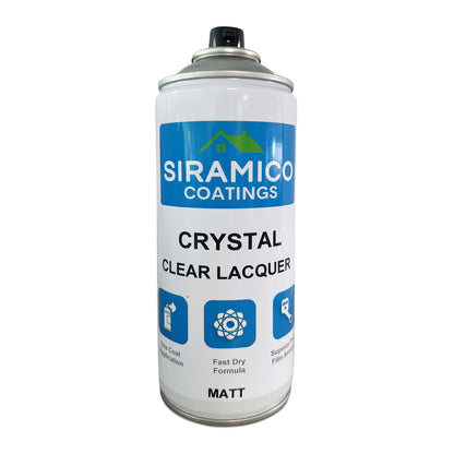 Crystal Clear Lacquer | Gloss, Satin & Matt - 400ml Aerosol | Multi-Surface Protection