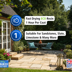 Natural Stone Sealer 5L I Water-Based Stone Impregnator & Sealant I Breathable Patio Sealer for Sandstone, Limestone, Granite, Slate & Concrete