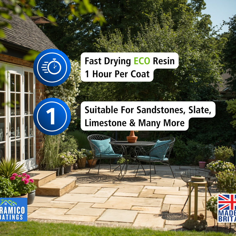Natural Stone Sealer 5L I Water-Based Stone Impregnator & Sealant I Breathable Patio Sealer for Sandstone, Limestone, Granite, Slate & Concrete