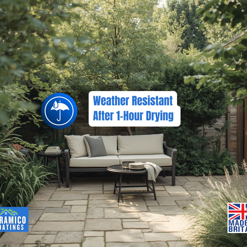 Patio Sealer I 5 litres I Matt Finish Patio & Paving Sealer for Indian Sandstone, Concrete, Brick & Block Paving I Waterproof, Stain Resistant, Outdoor & Indoor Floor Sealant