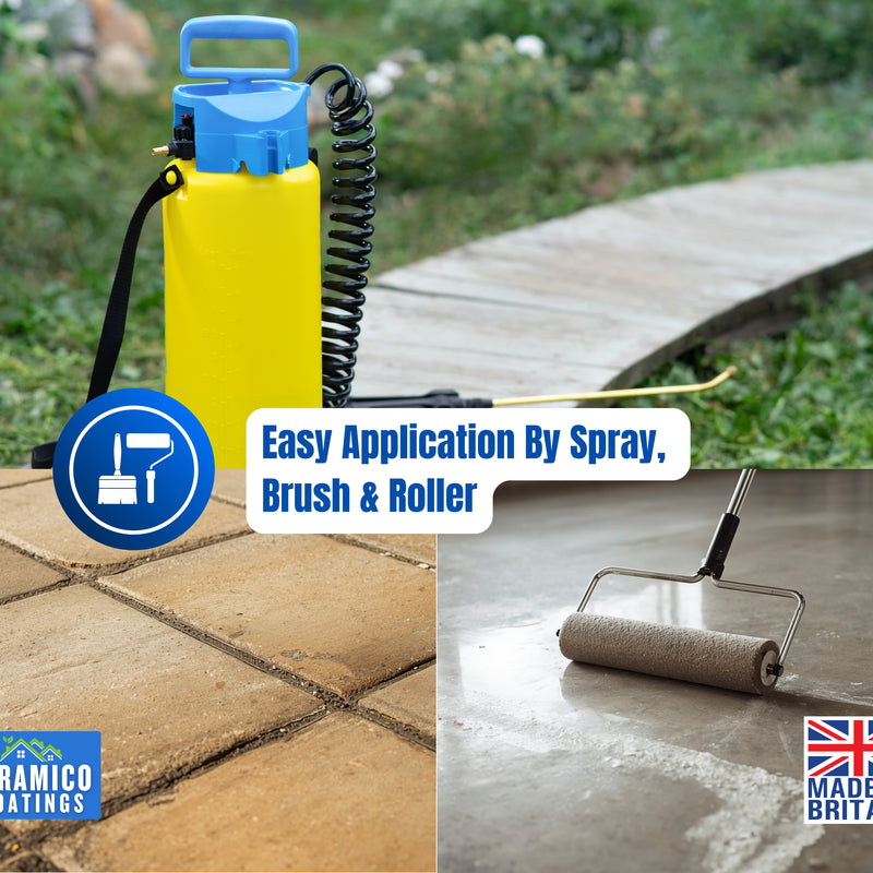 Patio Sealer I 5 litres I Matt Finish Patio & Paving Sealer for Indian Sandstone, Concrete, Brick & Block Paving I Waterproof, Stain Resistant, Outdoor & Indoor Floor Sealant