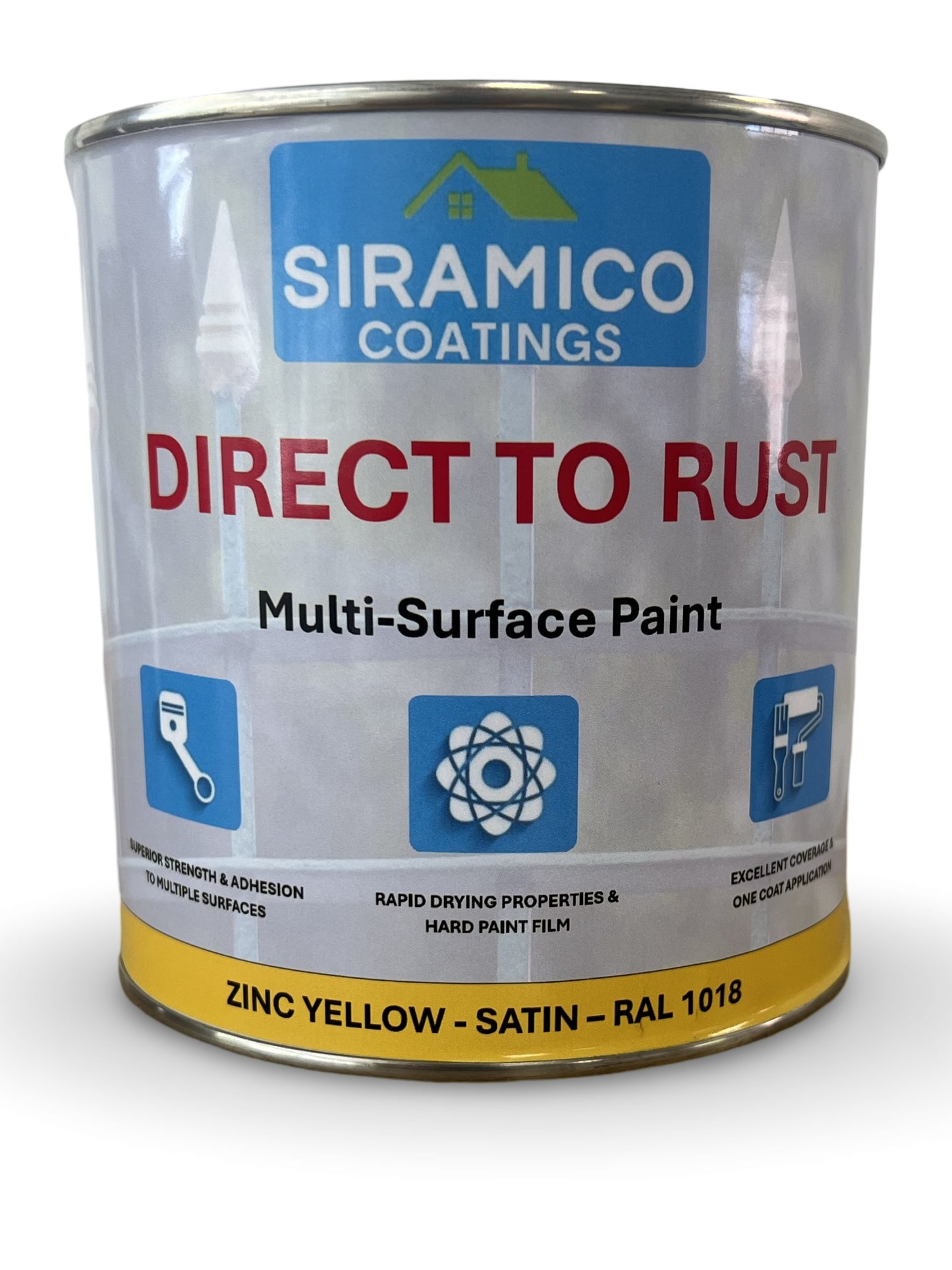 Direct To Rust | 1 Litre - Satin | Siramico Coatings