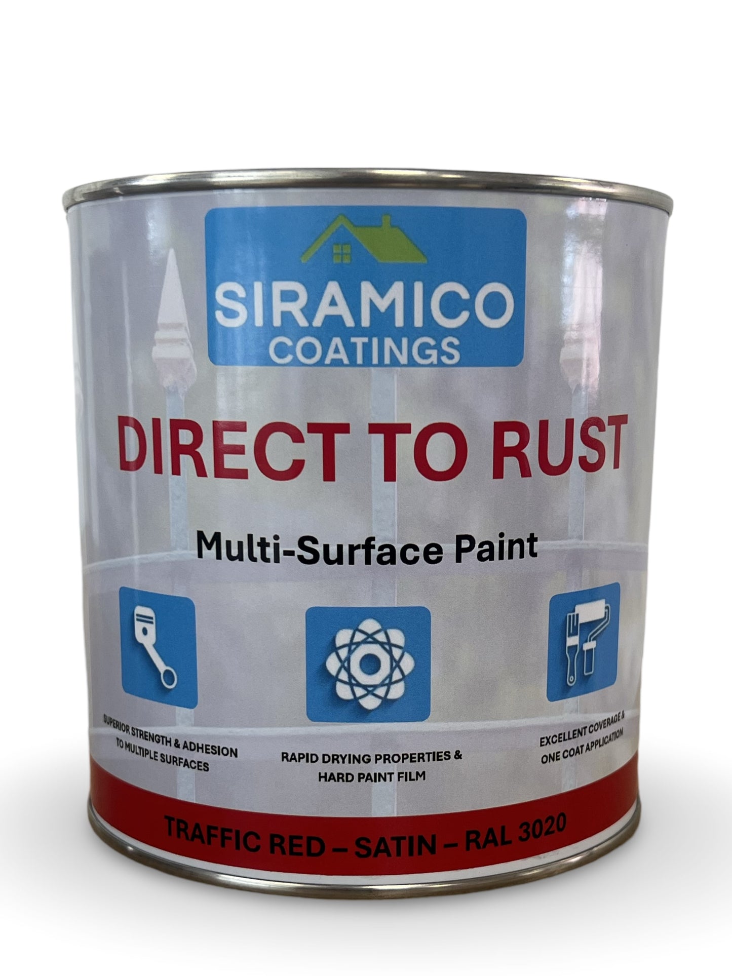 Direct To Rust | 1 Litre - Satin | Siramico Coatings