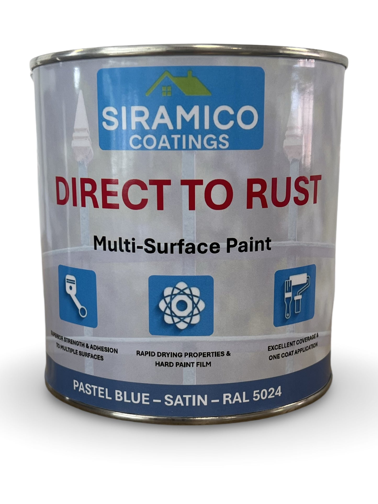 Direct To Rust | 1 Litre - Satin | Siramico Coatings