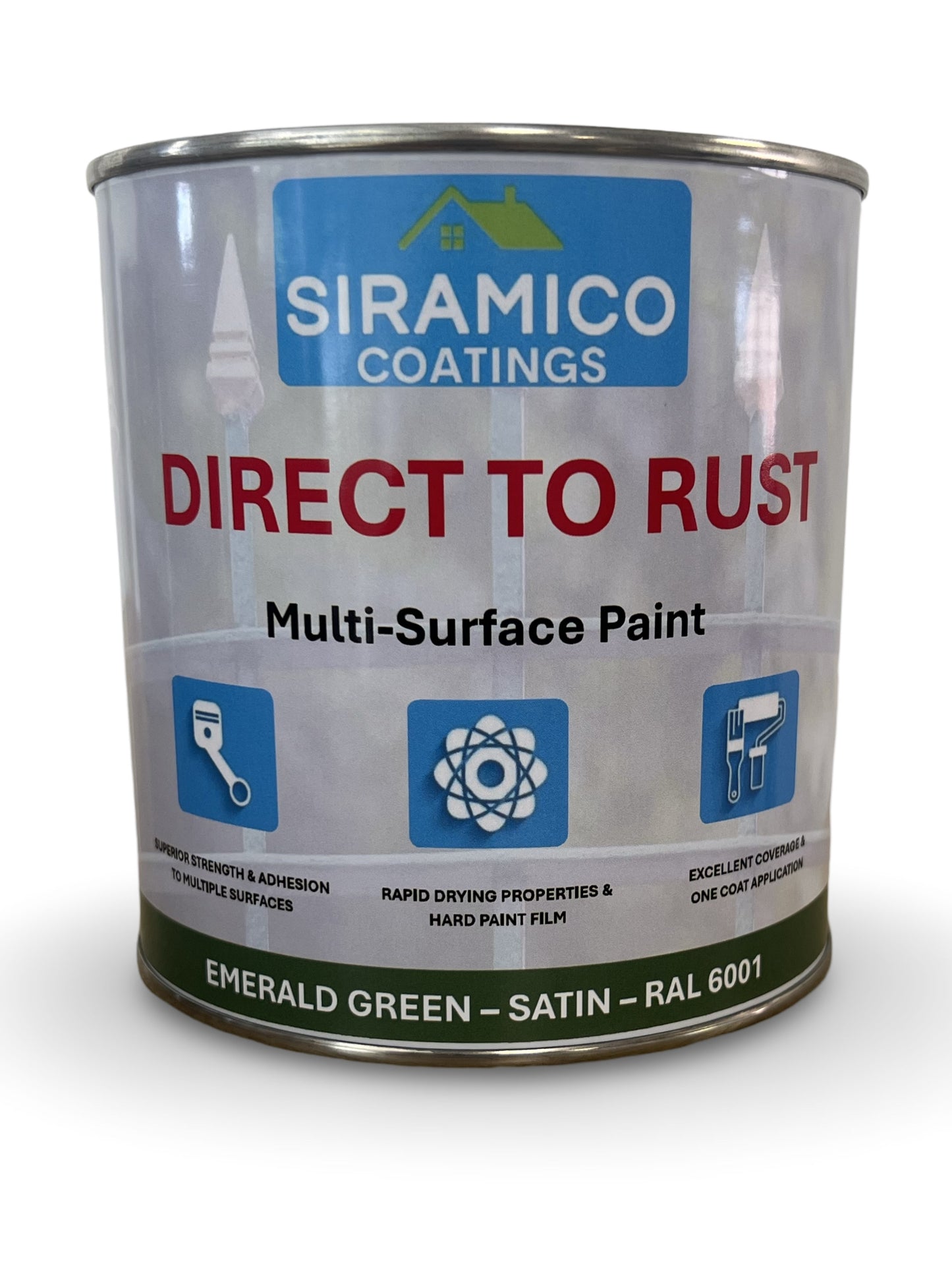 Direct To Rust | 1 Litre - Satin | Siramico Coatings