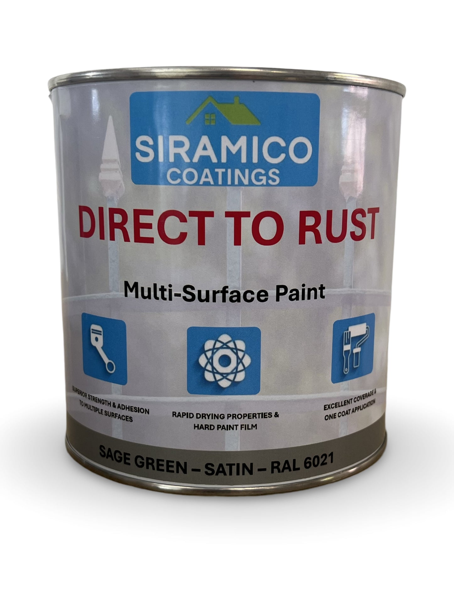 Direct To Rust | 1 Litre - Satin | Siramico Coatings