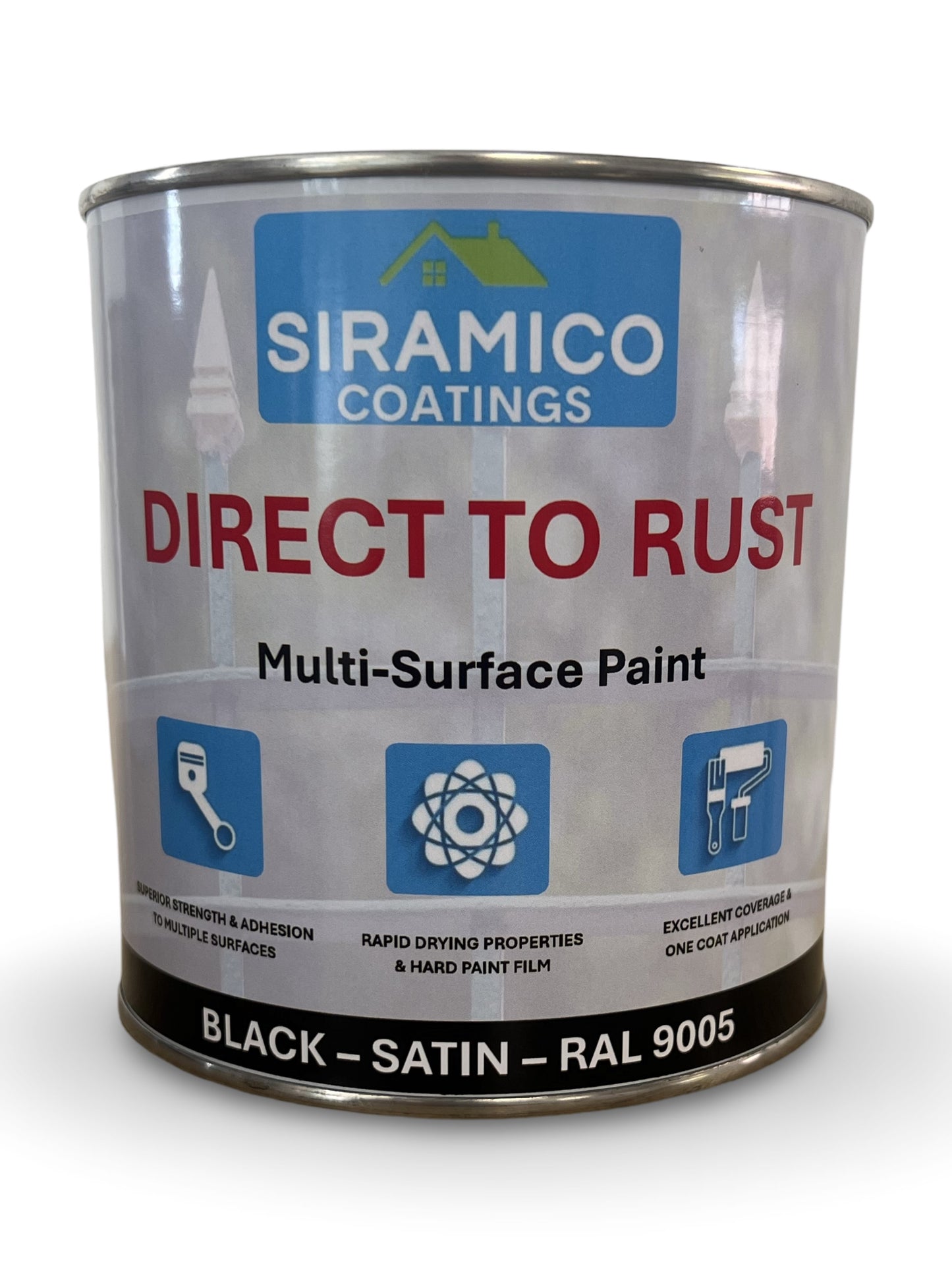 Direct To Rust | 1 Litre - Satin | Siramico Coatings