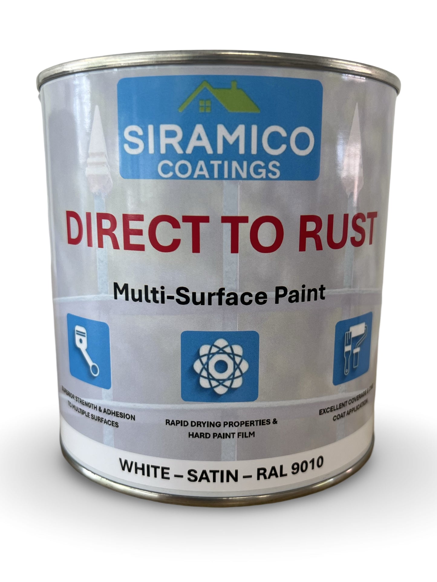 Direct To Rust | 1 Litre - Satin | Siramico Coatings