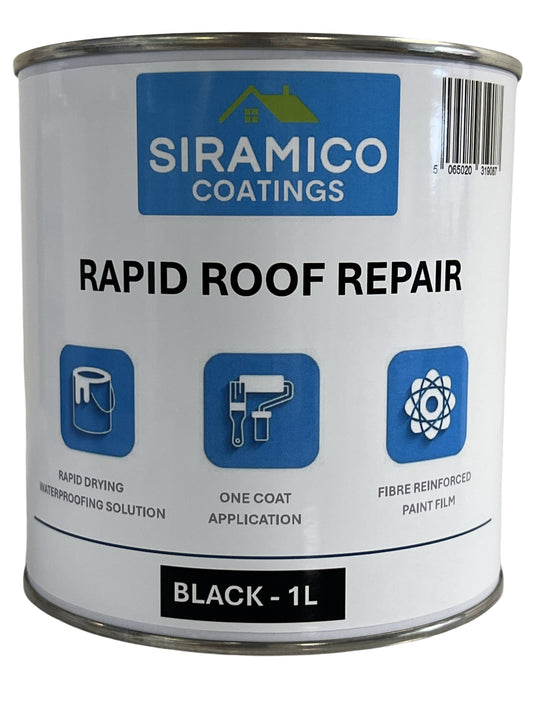 Rapid Roof Repair | Black - 1 Litre | Leak Prevention Solution