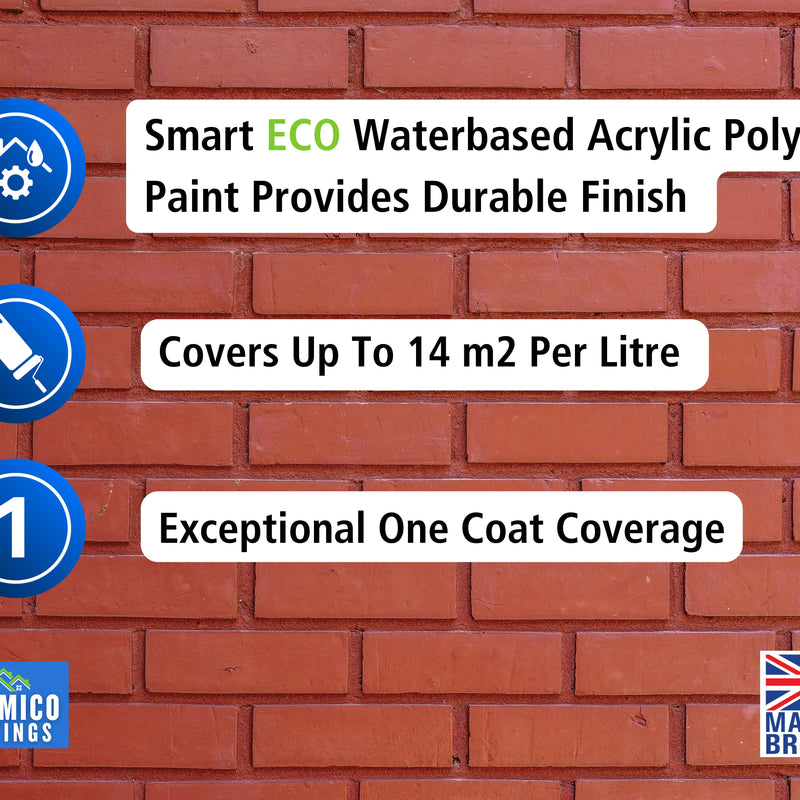 Brick & Tile Paint - Brick Red - 1, 2.5 & 5 Litre