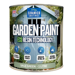 Garden Paint – 1 Litre - Eco Resin Premium One Coat Garden Paint for Garden Furniture
