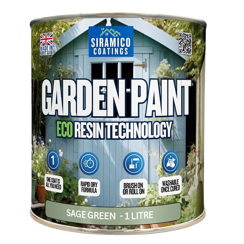 Garden Paint – 1 Litre - Eco Resin Premium One Coat Garden Paint for Garden Furniture