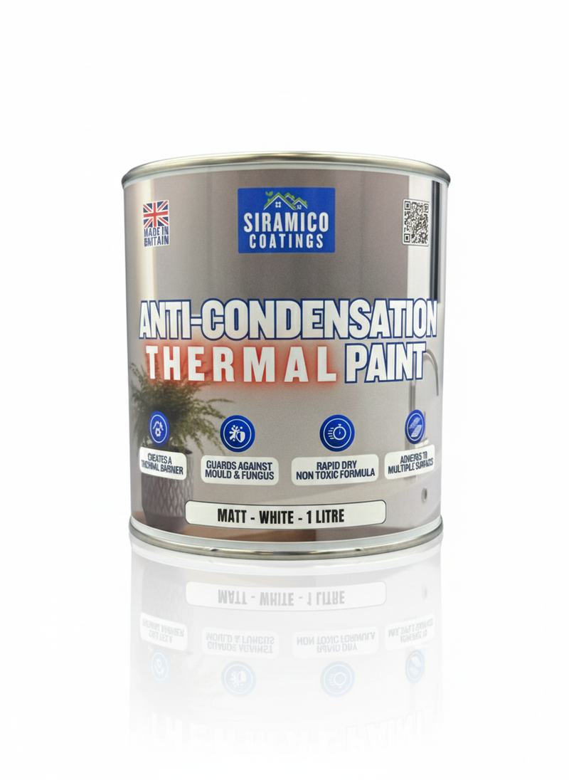 Anti Condensation Thermal Paint | 1 & 5 Litres - Matt White | British Made | Siramico Coatings