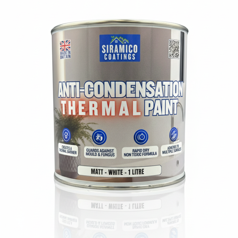 Anti Condensation Thermal Paint | 1 & 5 Litres - Matt White | British Made | Siramico Coatings