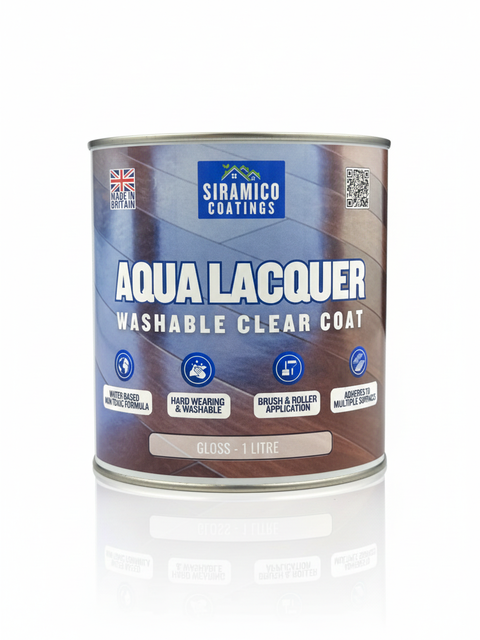 Aqua Lacquer | 5 Litres - Clear Gloss or Satin | Siramico Coatings