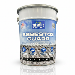 Siramico - Asbestos Guard™ | Sealant Paint & Coating - Full Protection for Cladding, Gutters and Roofs | 1 Litre or 5 Litres - Clear, Grey or Black