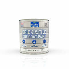 Brick & Tile Paint - Matt White - 1 Litre, 2.5 Litres or 5 Litres