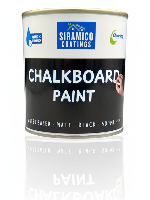 Siramico | Chalk Board Paint | Black Water-based | Non-toxic | Low Odour | Matte