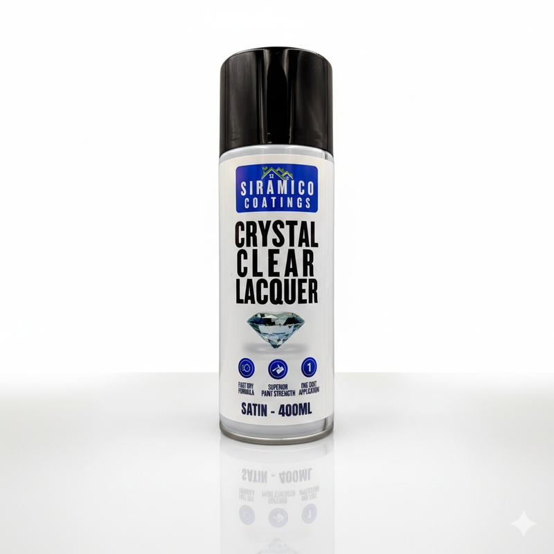 Crystal Clear Lacquer | Gloss, Satin & Matt - 400ml Aerosol | Multi-Surface Protection