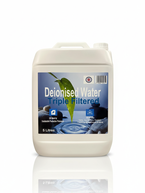 Deionised Water Triple Filtered 5 L  Ideal for Irons, Car Batteries, Windscreens