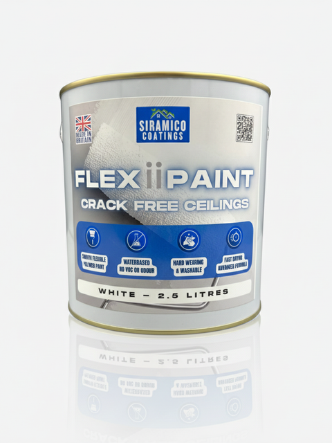 Siramico | FlexiiPaint | Crack Resistant Ceiling & Wall Paint | Flexible Formula