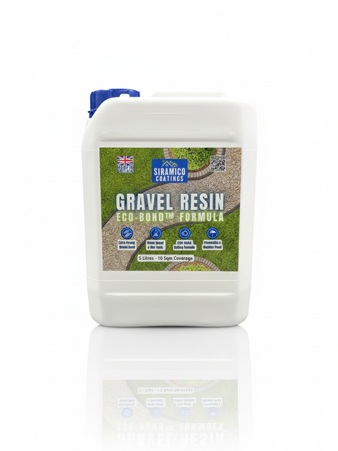 GRAVEL RESIN ECO-Bond™ | 5 litres | Premium Glue Binder Holder for Gravel, Stone, Bark, Rubber & Mulch for Landscaping Borders, Patios & Garden Paths. Non Toxic & Pet Friendly