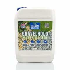 GRAVELHOLD Pour On ECO Resin™ Glue | 5 litres | Waterbased Binder for Gravel Stones and Mulch on Borders, Patios & Garden Paths. Non Toxic & Pet Friendly