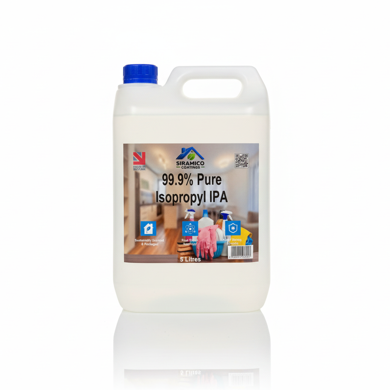 Siramico 99.9% Pure Isopropyl IPA Cleaning Sterilising Disinfectant Solvent 1 Litre or 5 Litres
