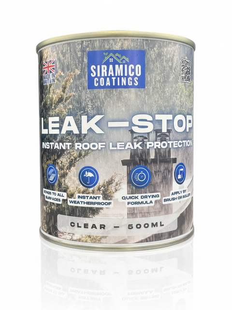 Leak-Stop™ Rapid Roof Repair | Clear - 0.5, 1 & 2.5 Litres | Instant Leak Prevention Solution