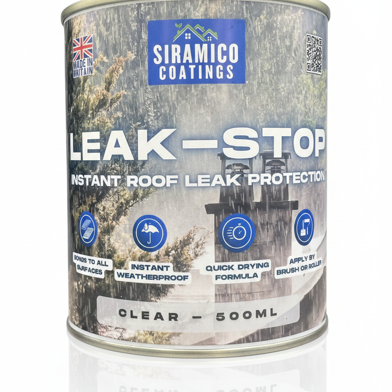 Leak-Stop™ Rapid Roof Repair | Clear - 0.5, 1 & 2.5 Litres | Instant Leak Prevention Solution