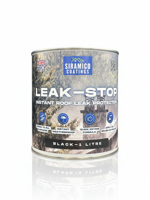 Leak-Stop™ Rapid Roof Repair | Black - 1 or 2.5 Litres | Instant Leak Prevention Solution