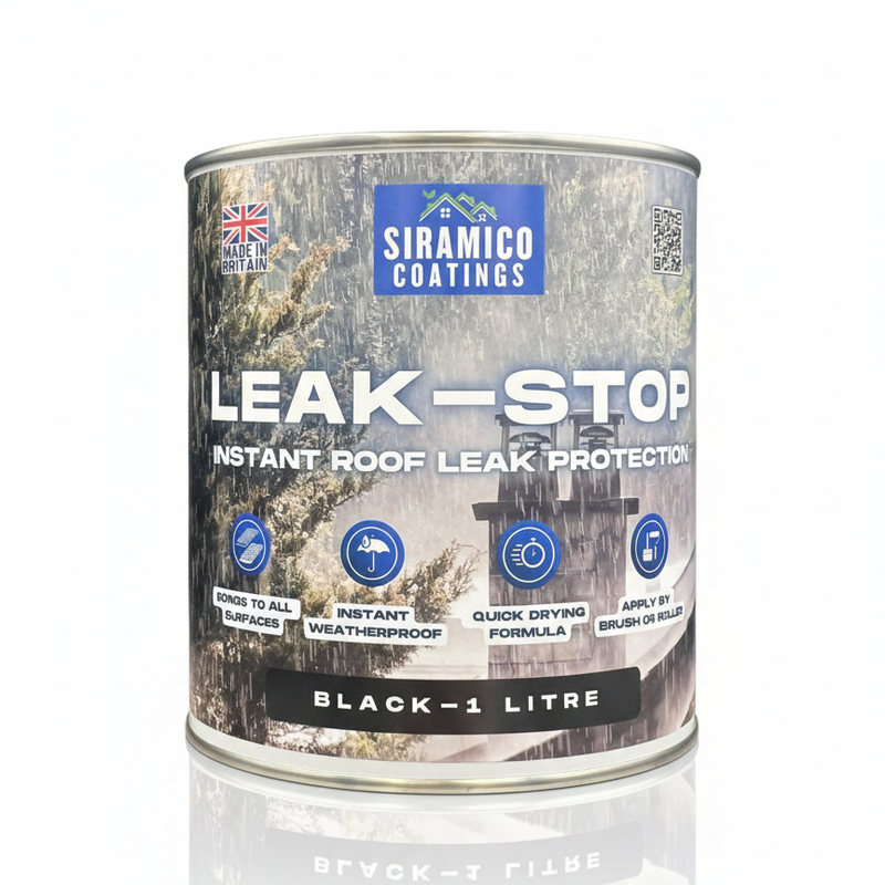 Leak-Stop™ Rapid Roof Repair | Black - 1 or 2.5 Litres | Instant Leak Prevention Solution