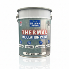 Thermal Insulation Coating for Walls, Cladding and Containers - White Matt Finish