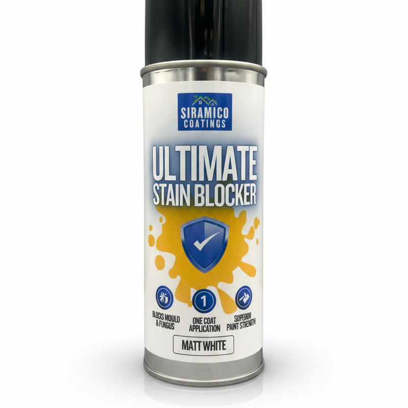 Ultimate Damp & Stain Blocker Spray | Matt White - 400ml Aerosol | Universal Stain Blocker