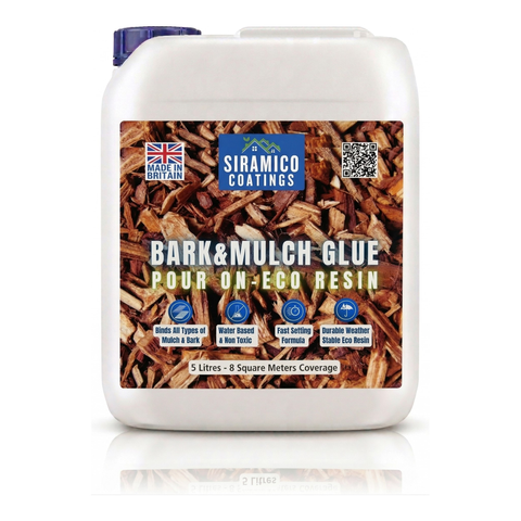 Bark & Mulch Glue – Pour On ECO-Resin™ Binder | 5L Covers 8m² | Borders, Beds & Garden Paths | Pet Friendly